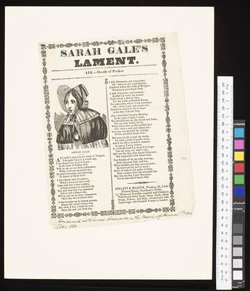 Digitisation at the Bodleian Libraries A Victorian black and white printed leaflet next to a ruler and colour grade chart